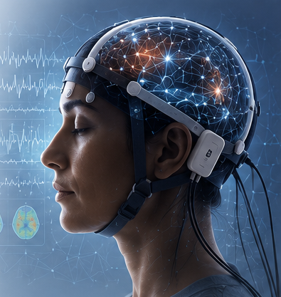 Wearable EEG and brain-signal sensing visual for brain-health and neurodegeneration research
